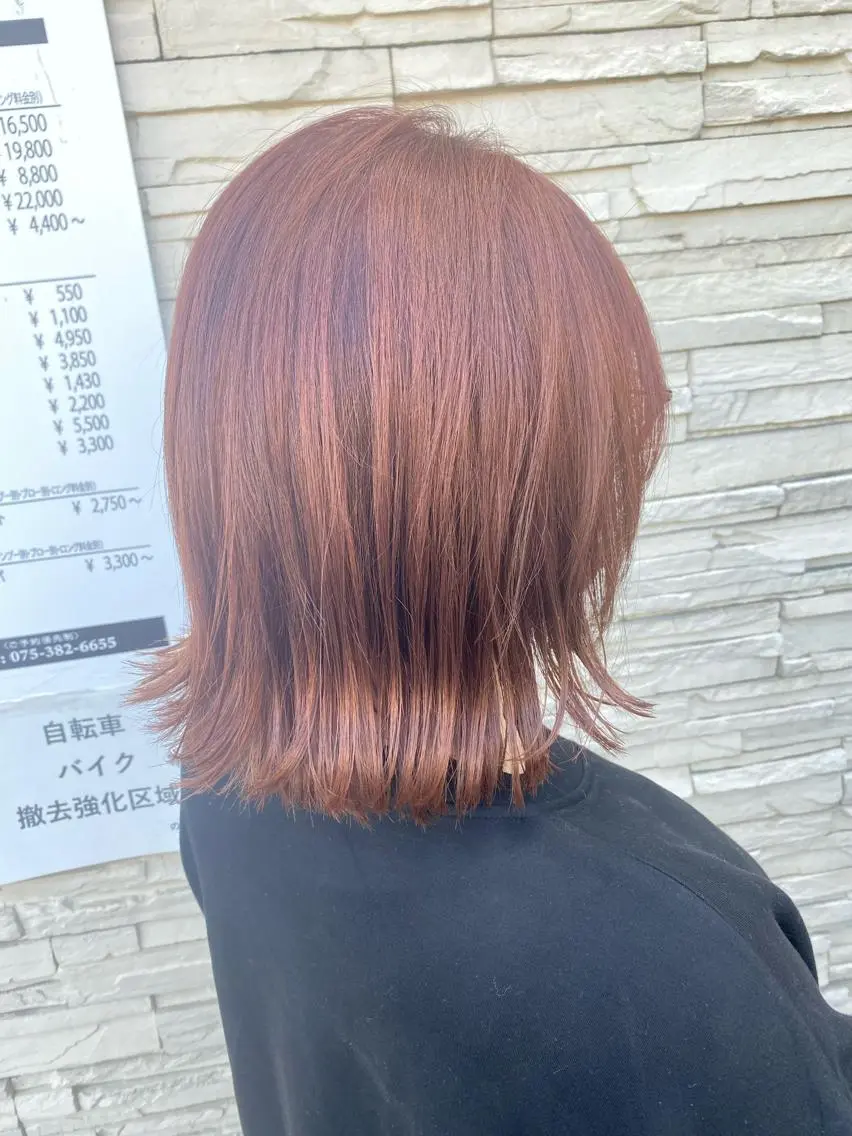 ミディアム カラー イルミナカラー ピンクカラー カット ヘアカラー トリートメント 塩谷黎✨イルミナ カラーメンズパーマ✨のヘアスタイル