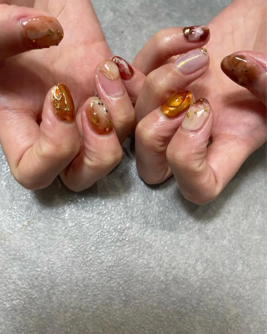ネイル ハンドネイル フットネイル kiii.__ ✴︎*のネイルデザイン
