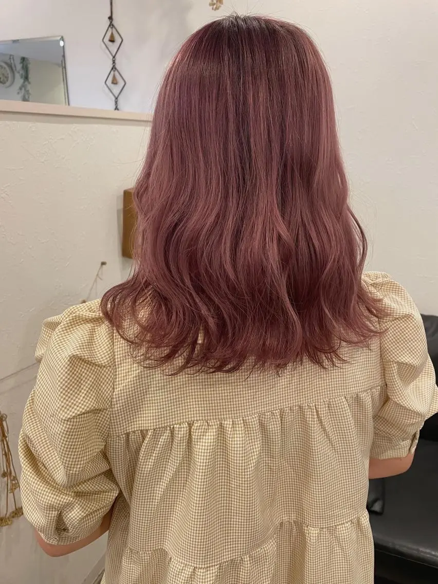 ミディアム カラー ピンクカラー ピンクパープル パープルカラー ヘアカラー m ā l o.🌷 サカモトマイコのヘアスタイル