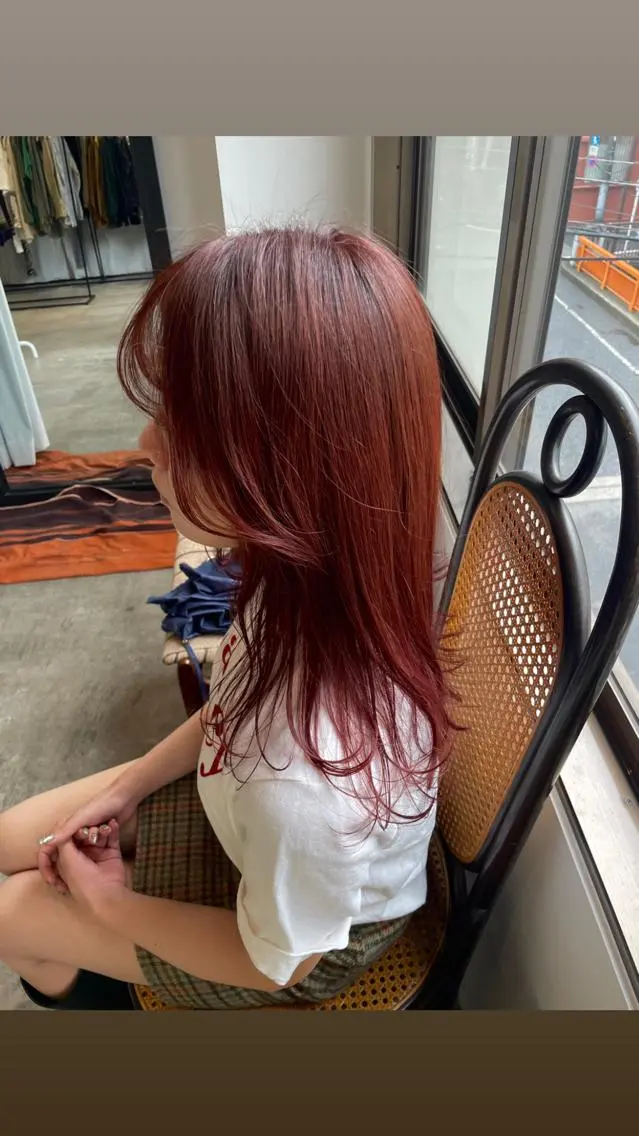 ミディアム カラー ヘアカラー 🎀suzuna 透明感colorのヘアスタイル