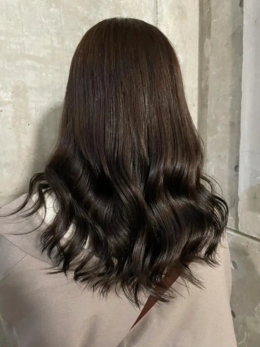 ロング カラー ヘアアレンジ 縮毛矯正/髪質改善/ ブリーチ毛/木元渓太のヘアスタイル