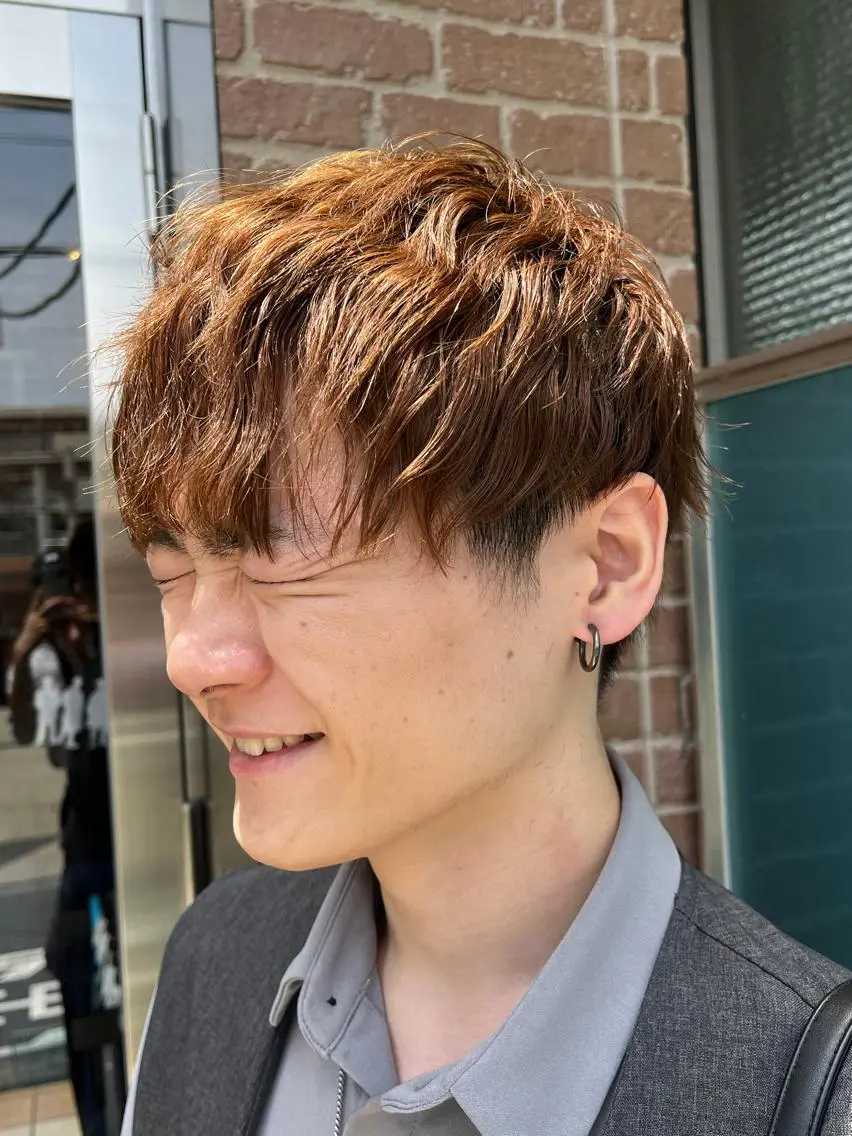 ショート カラー パーマ ヘアアレンジ メンズ キッズ ネイル マツエク・マツパ アイブロウ メンズブリーチ メンズハイライト メンズインナーカラー メンズ韓国風 ブリーチ 久木原 ゆりのヘアスタイル