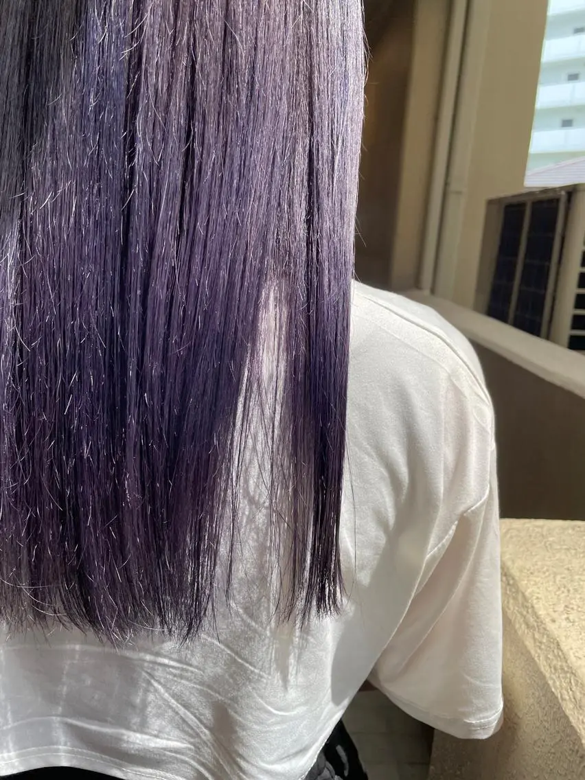 セミロング カラー ブリーチ ラベンダーカラー ヘアカラー トリートメント 城 健太郎 💎ハイトーンのヘアスタイル