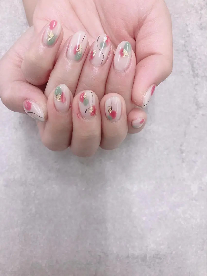 ネイル ニュアンスネイル ワンカラーネイル 春ネイル FASTNAIL PLUS 新宿店のネイルデザイン