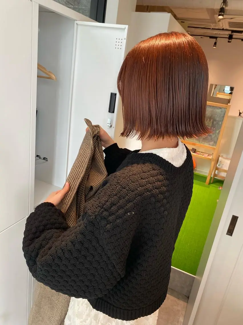 ショート 切りっぱなしボブ ボブ カット オスズ 🎀´-のヘアスタイル