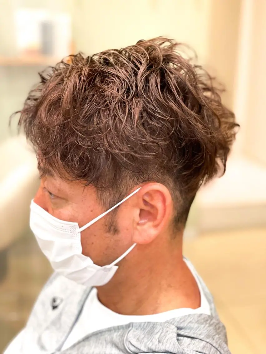 パーマ メンズ メンズパーマ ツイストスパイラルパーマ ツーブロック スパイラルパーマ Hair&Cafe Matty’sのヘアスタイル