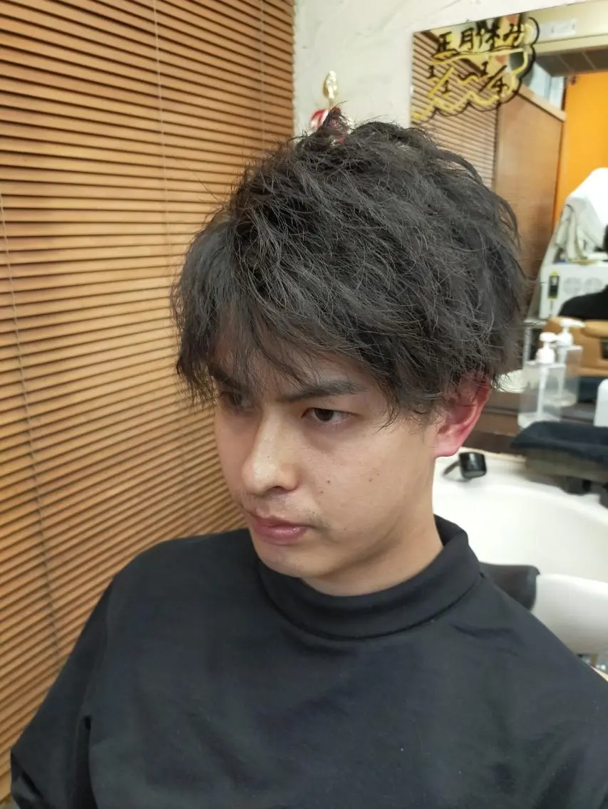 ショート パーマ ツイストスパイラルパーマ スパイラルパーマ 男を磨く Barber オオキのヘアスタイル