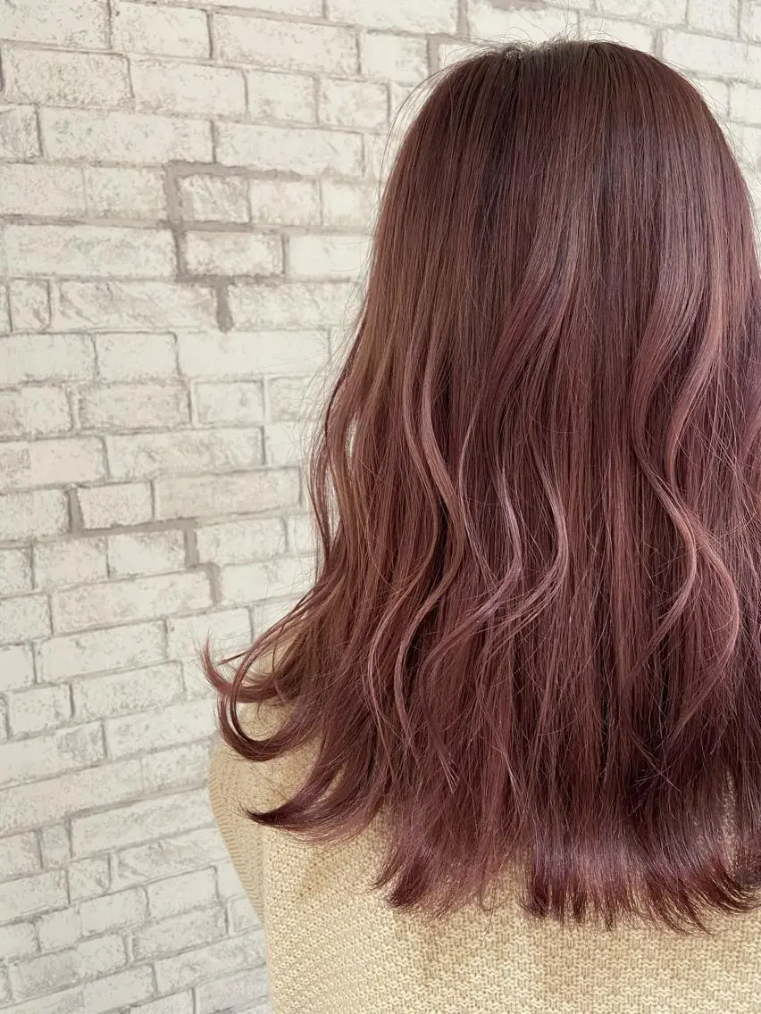 ミディアム カラー ヘアカラー トリートメント 透明感カラー 松田晃代のヘアスタイル