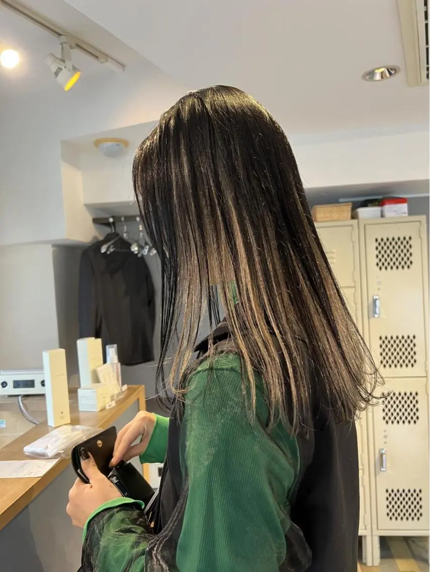 ロング カラー ブリーチなしベージュ カラー✨Takeのヘアスタイル
