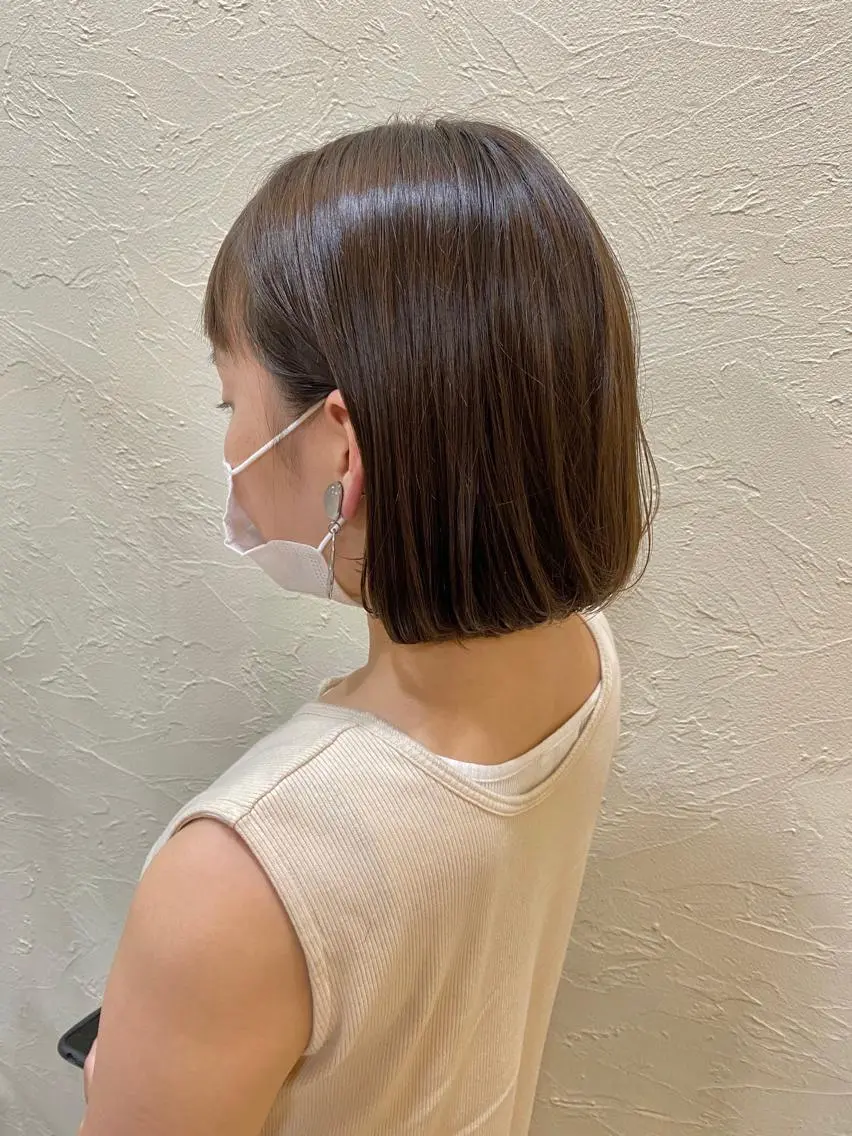 ショート カラー ボブ カット ヘアカラー トリートメント ENIF ヤマグチアツコのヘアスタイル