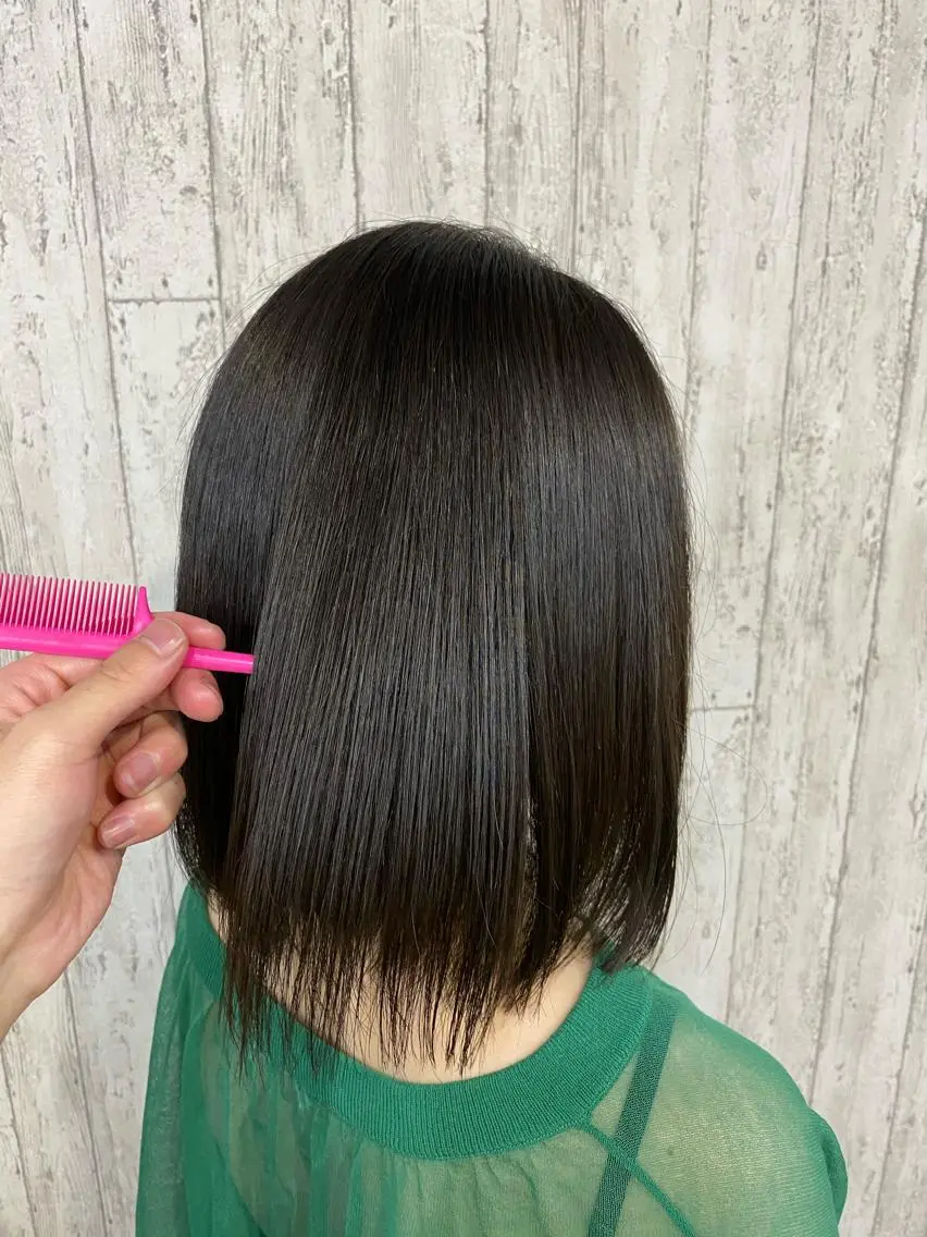 セミロング パーマ 勝河 怜楊のヘアスタイル