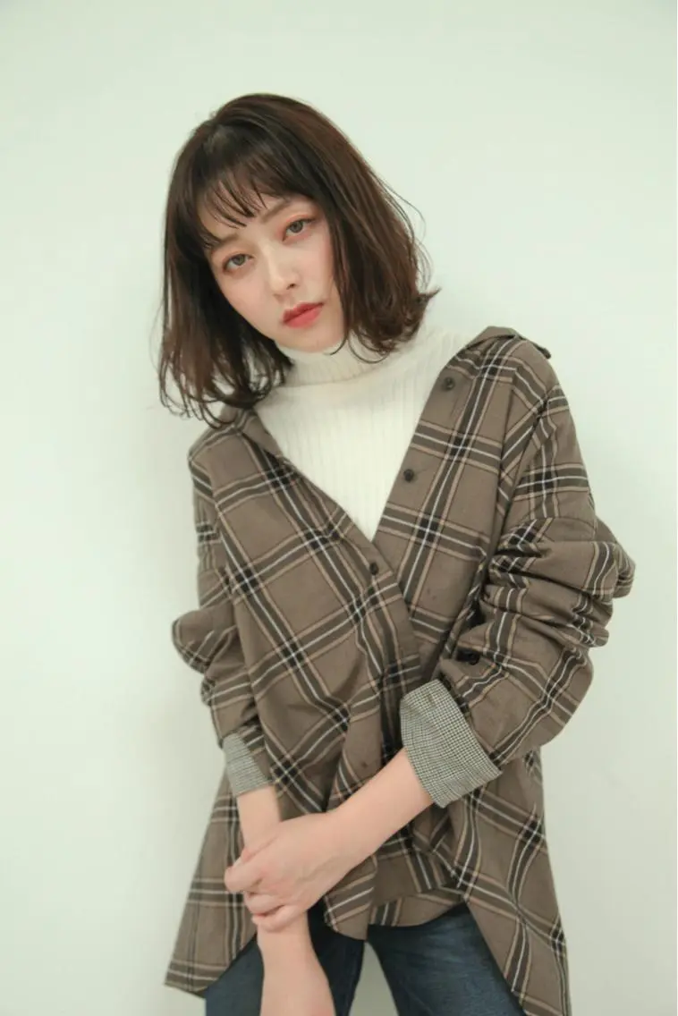 ミディアム カラー パーマ ヘアアレンジ メンズ キッズ ネイル マツエク・マツパ EnBlesS西宮 マンツーマン神道有基のヘアスタイル