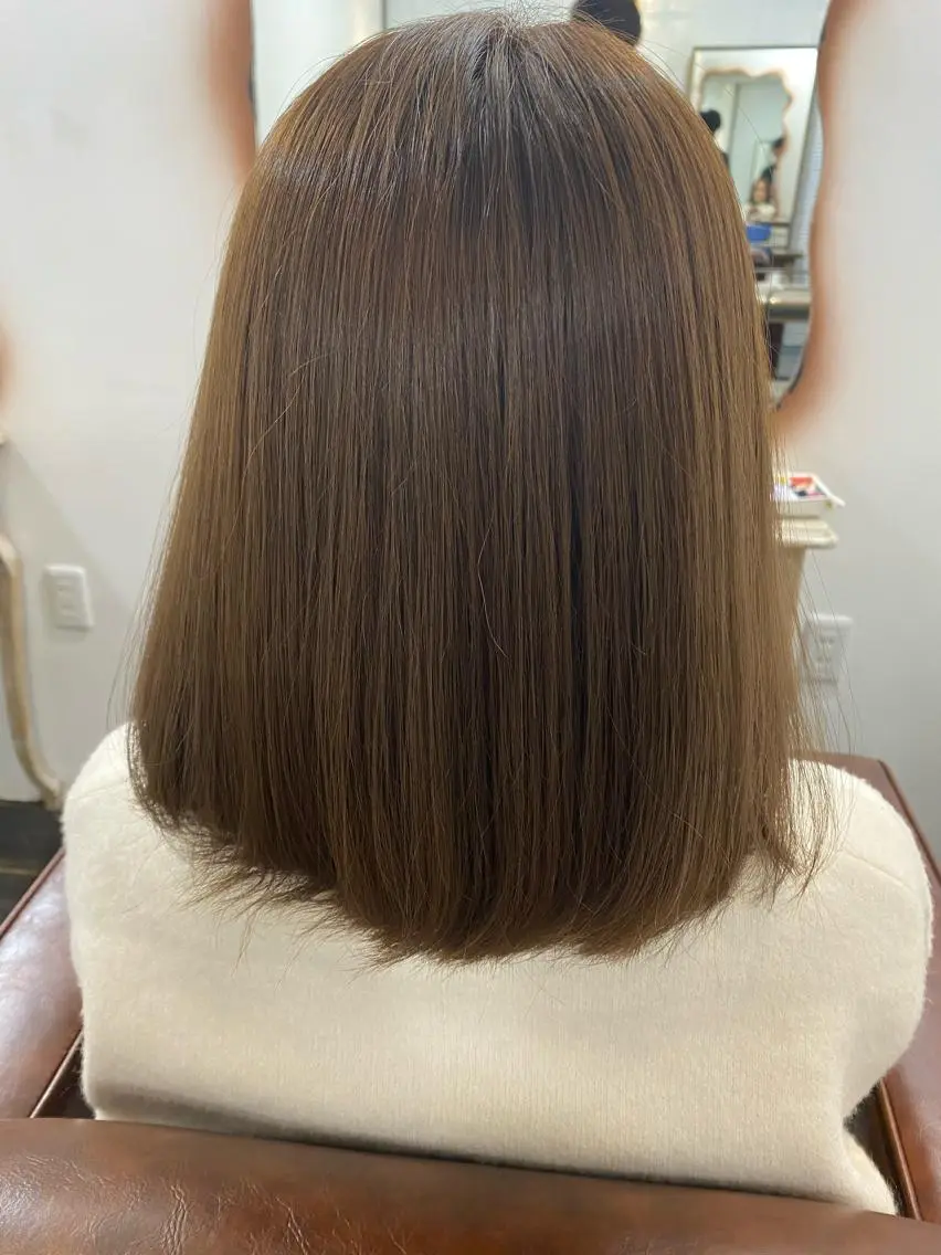 ミディアム カラー ブリーチ パーマモデル募集中 渥美翔人のヘアスタイル