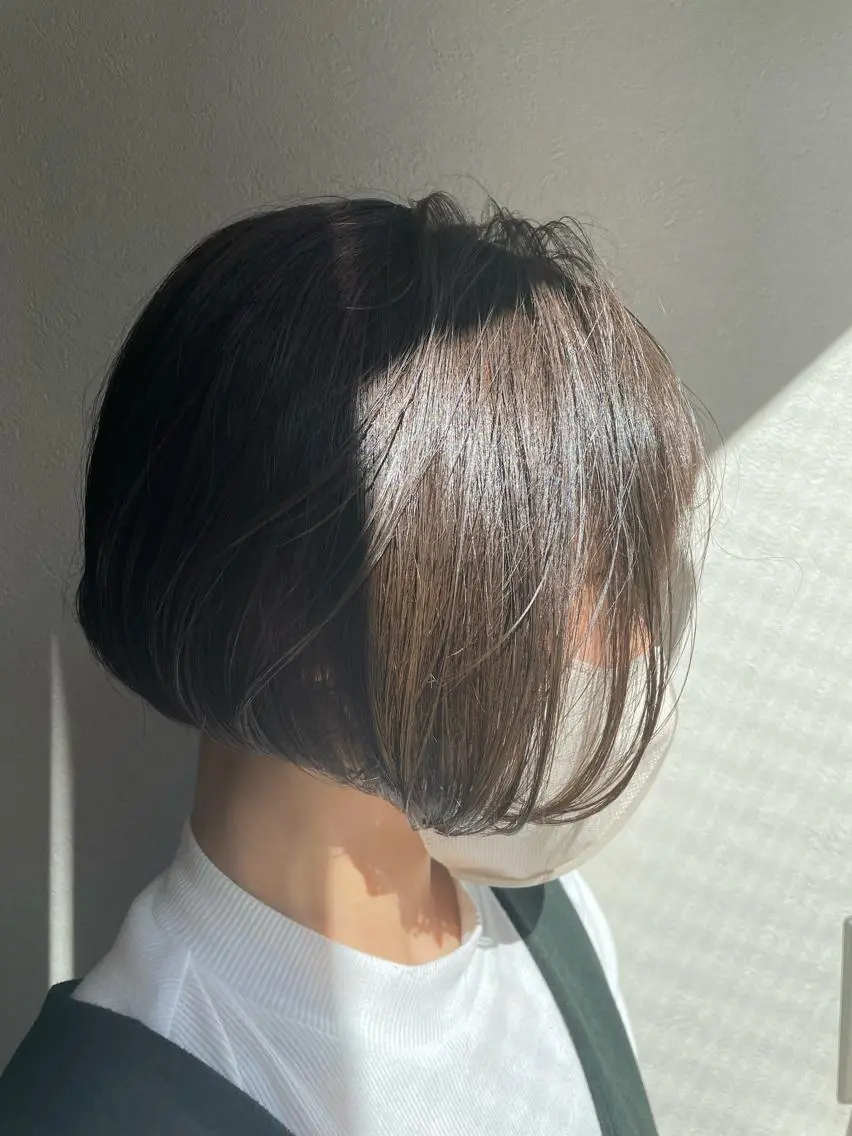 ショート ボブ ヘアカラー トリートメント ショート✨顔まわり マツモト　ショウゴのヘアスタイル