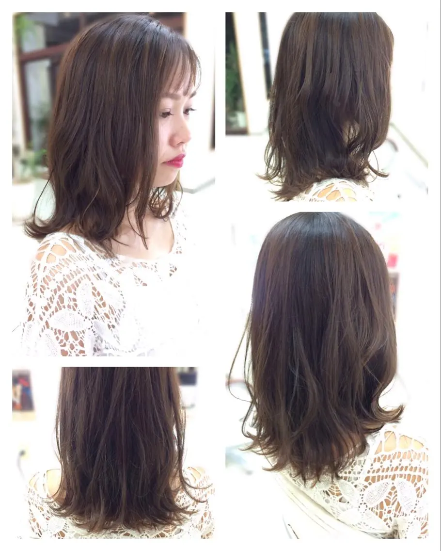 ミディアム 外ハネヘア Hair VERDEのヘアスタイル