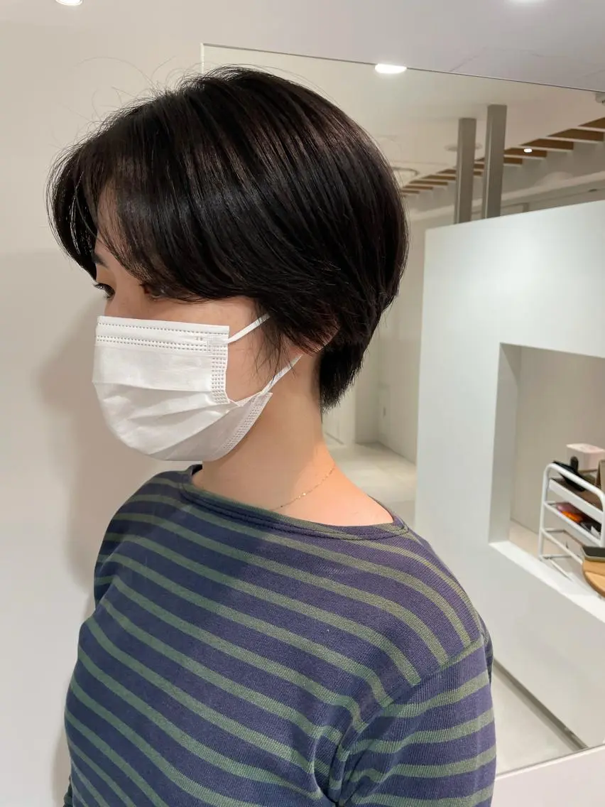 ショート ハンサムショート ショートヘア 太田ありさ クリーミーヘアカラーのヘアスタイル