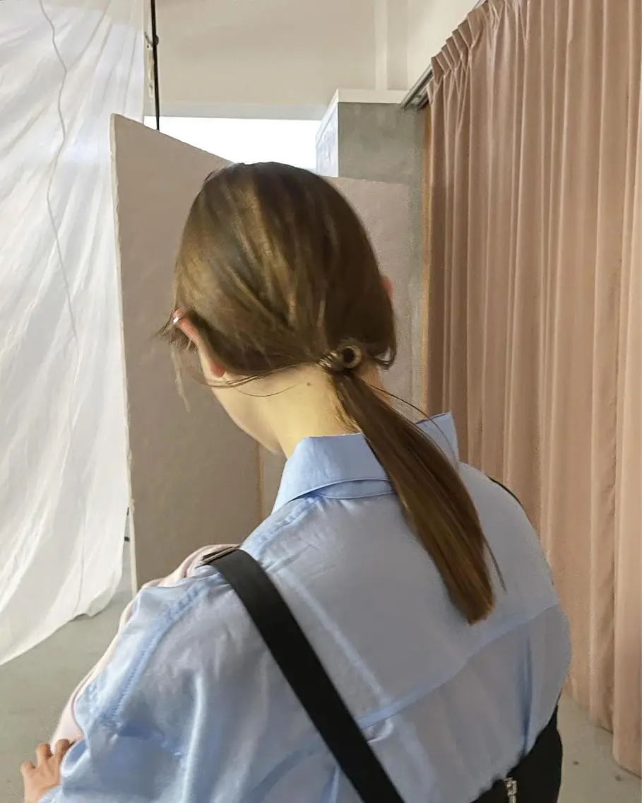 セミロング ヘアアレンジ ヘアセット 佐伯 和佳のヘアスタイル