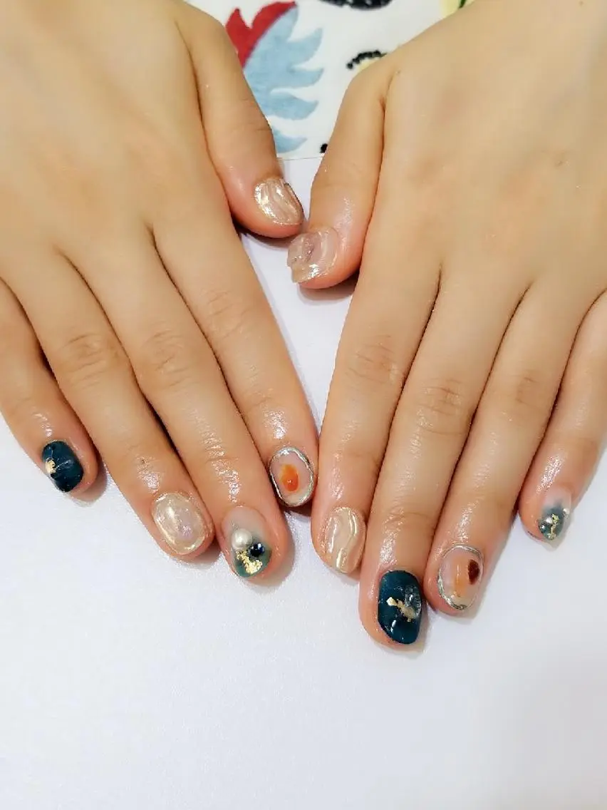 ネイル 持ち込み ニュアンスネイル ハンドネイル nijiiro🌈 サトウのネイルデザイン
