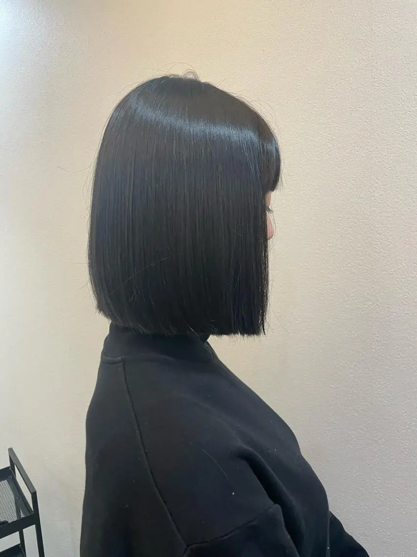 ショート 切りっぱなしボブ ボブ カット ボブ/髪質改善/ soiナカジママドリのヘアスタイル