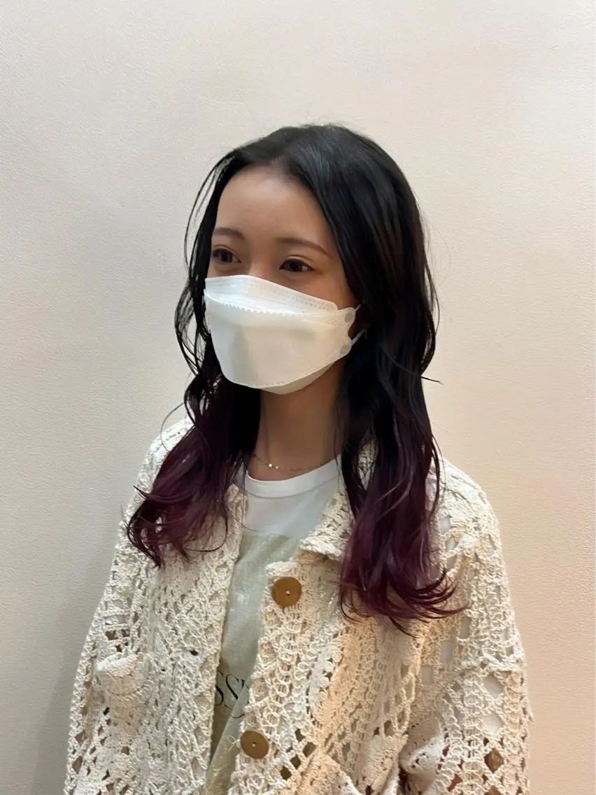 ロング カラー グラデーションカラー 柔め透明感血色カラー 暖色/レイヤー/ゆいのヘアスタイル