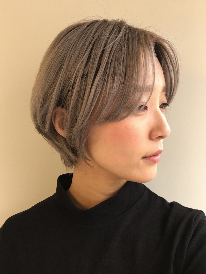 ショート ブラウン艶カラー / mizuki🎀のヘアスタイル