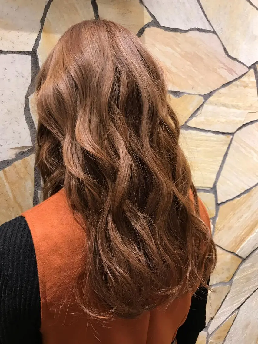 ロング カラー ブリーチ ブラウンカラー 透明感カラー 髪質改善×矯正🫧 韓国ヘアasamiのヘアスタイル