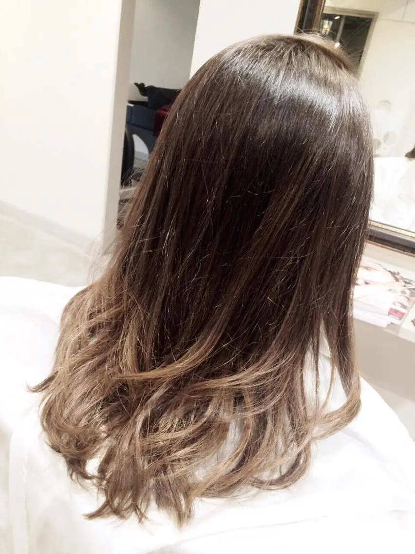 ミディアム セミロング ロング カラー ヘアアレンジ 韓国♡ハイライト ♡YURIのヘアスタイル