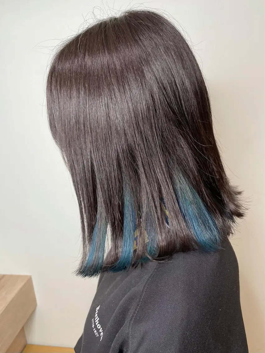 ミディアム カラー ボブ 佐藤 魁人のヘアスタイル