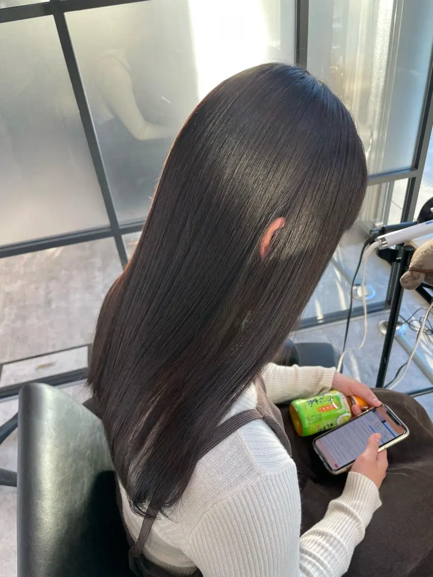 ロング カラー ヘアカラー トリートメント ヘッドスパ 柔らか透け感カラー 🌿ムロヤリョウスケのヘアスタイル