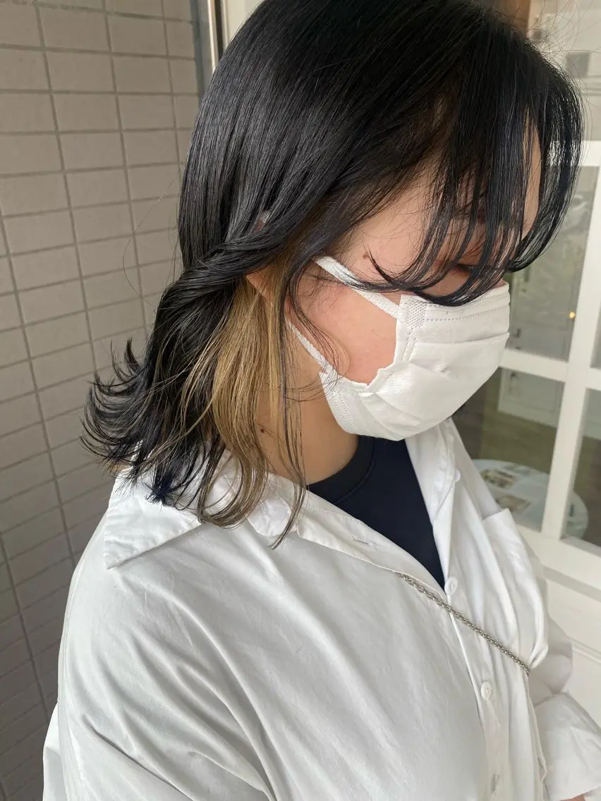 ミディアム カラー 韓国×髪質改善カラー 💎hinaのヘアスタイル