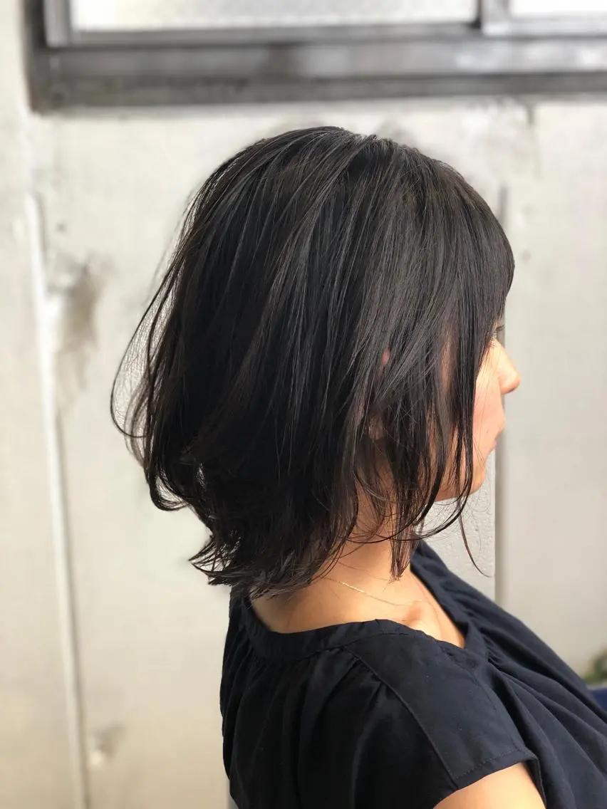 セミロング カラー 当日予約🆗ショート /ハイライト/松本のヘアスタイル