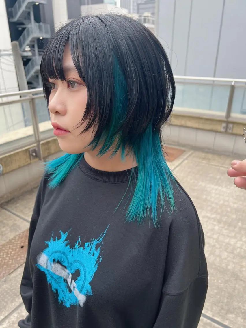ミディアム カラー カット ヘアカラー トリートメント スダユーヤ 💫推しカラーウルフのヘアスタイル