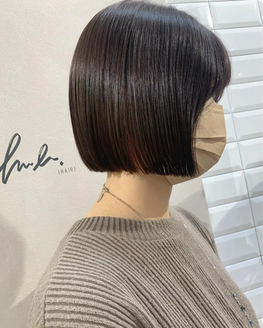 ショート カラー ボブ hubhair レイヤー/透明感のヘアスタイル