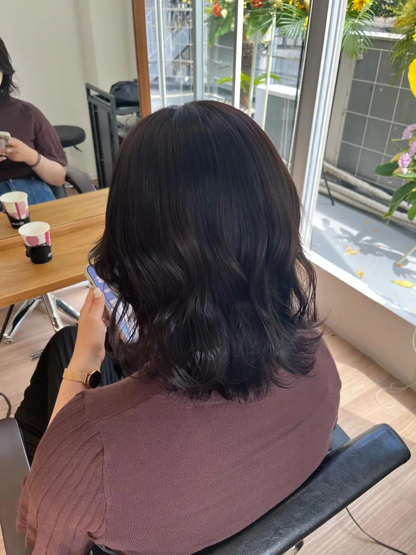 ミディアム カラー パーマ ヘアアレンジ キッズ ネイル マツエク・マツパ アイブロウ HIROKO / 透明感暖色カラー🎀のヘアスタイル
