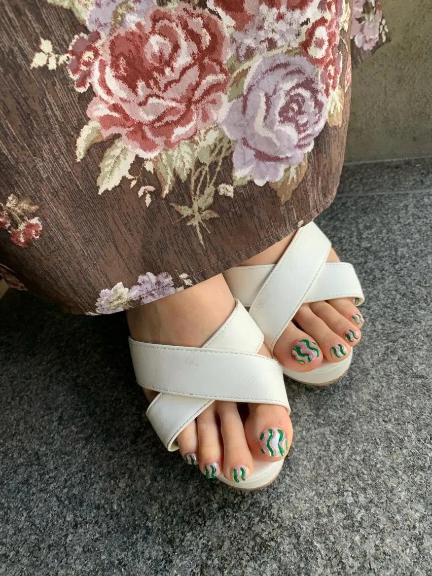 ネイル フットネイル なぽ ❤︎長さだし / 韓国nailのネイルデザイン