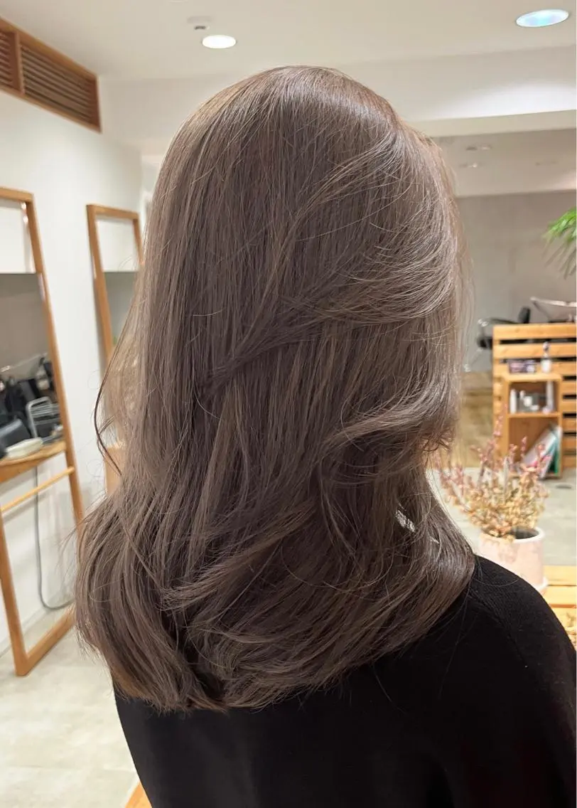 セミロング カット ヘアカラー トリートメント Lino by hoNuaのヘアスタイル