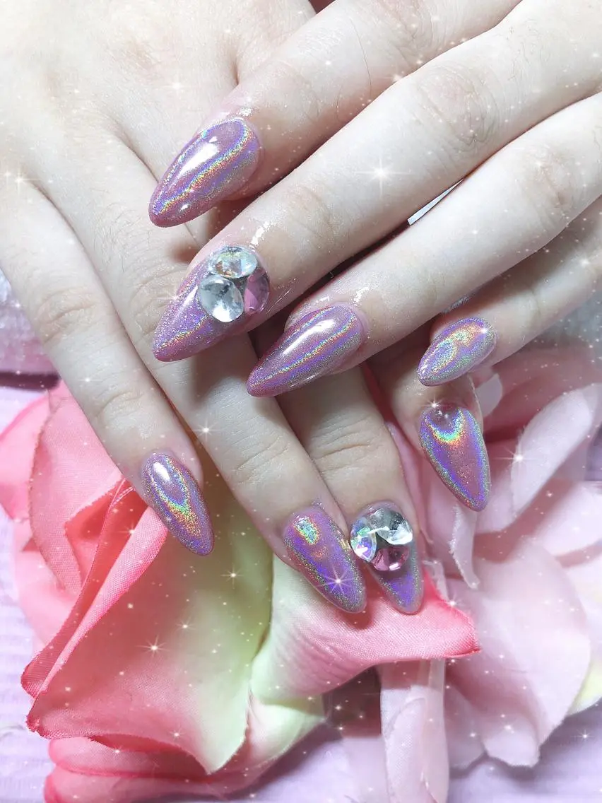 ミディアム ネイル ハンドネイル 《LB》ラブリエ Nail&eyeのマツエク・マツパデザイン