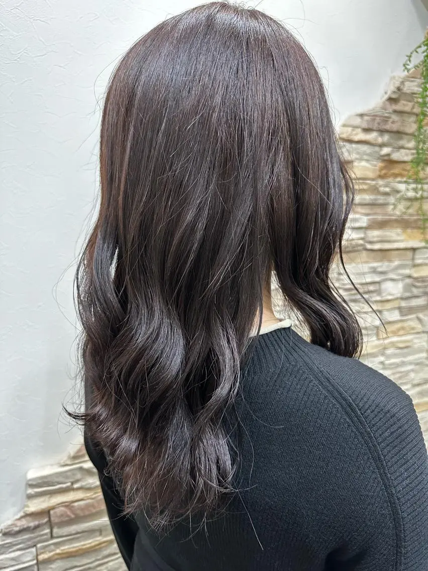 カラー ブリーチ ブリーチなしカラー a aのヘアスタイル