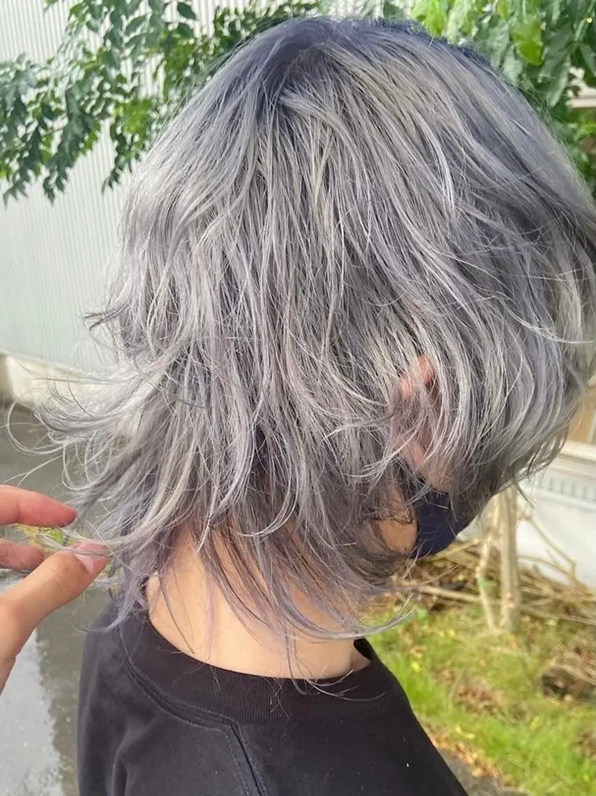 ショート シールエクステ ミストバング ボブ くびれヘア エクステ sugiki shotaのヘアスタイル