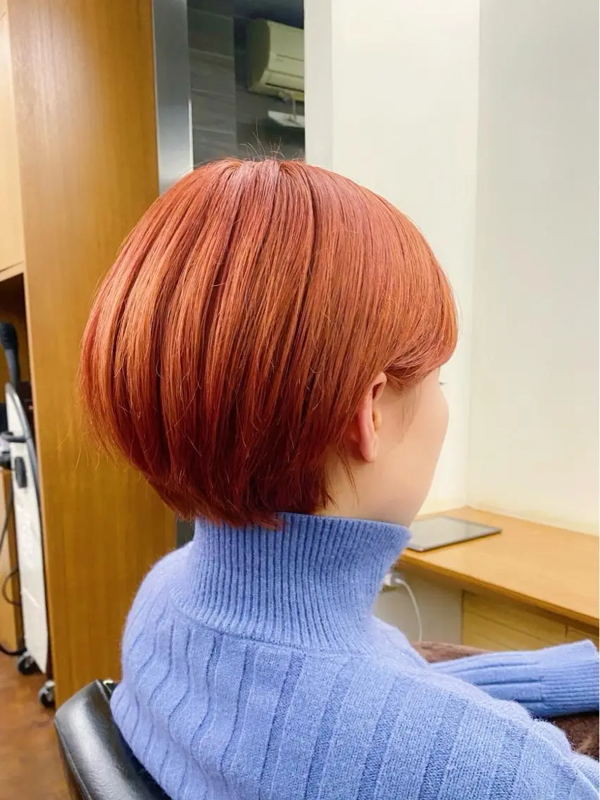 ショート カラー 似合わせレイヤー/ ケアパーマ/高倉のヘアスタイル