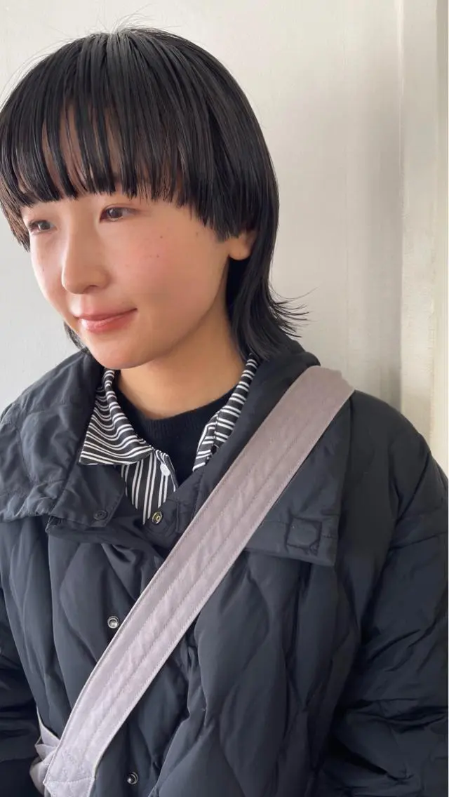 ショート カット トリートメント 💓パーマ，💗 レイヤーカットのヘアスタイル