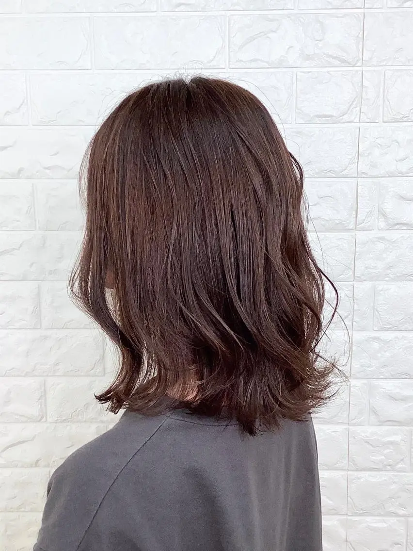 ミディアム カラー 髪質改善縮毛矯正 美容師✂️山崎竜二のヘアスタイル