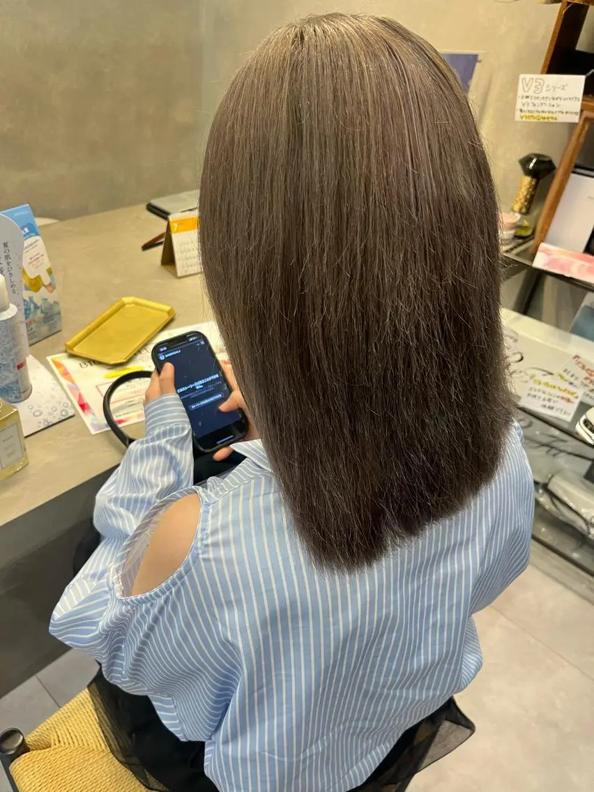 カラー ダブルカラー 心美/ブリーチなし 透明感カラーのヘアスタイル