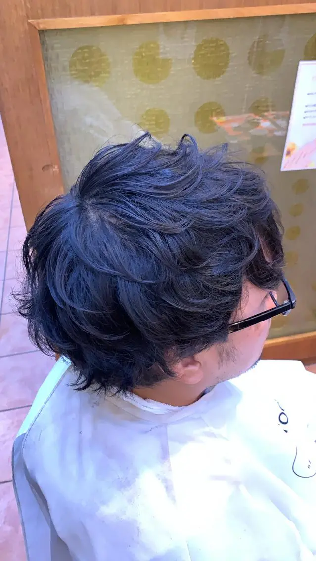 ショート パーマ メンズ マッシュ メンズパーマ 似合わせカット カット ヘアカラー トリートメント メンズ/韓国レイヤー /透明感カラー那須野のヘアスタイル