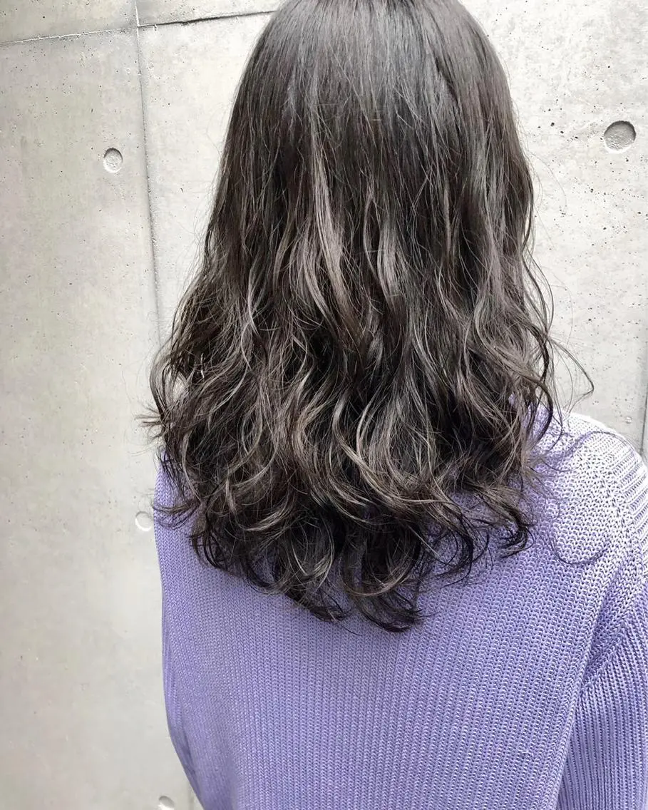 ロング ヘアアレンジ カット ヘアカラー ボブパーマコテ巻き風 パーマNo1深江秀平のヘアスタイル