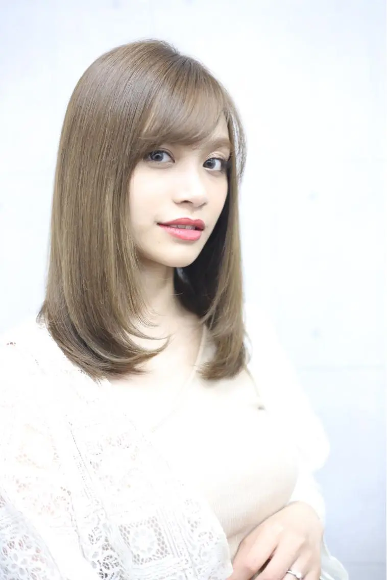 ミディアム ショートボブ ボブ 髪質改善 韓国風ヘア シースルーバング ヘアカラー トリートメント ヘッドスパ 👑👑👑👑工藤 敬👑👑👑👑のヘアスタイル