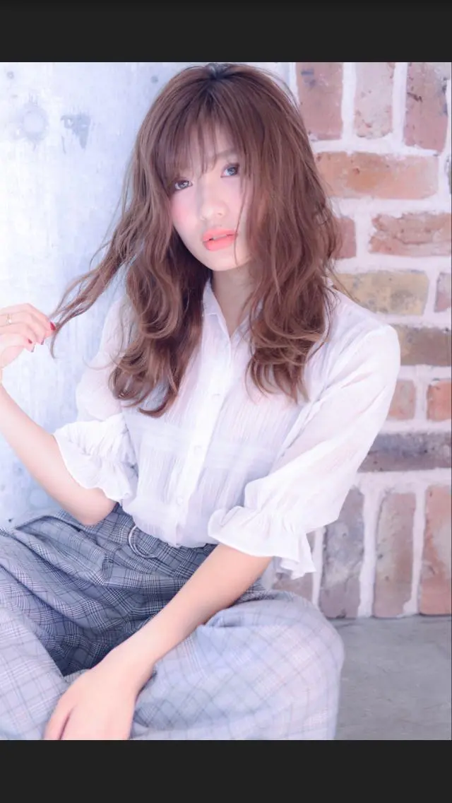 セミロング カット パーマ トリートメント LOMA🇰🇷 銀座クボタのヘアスタイル