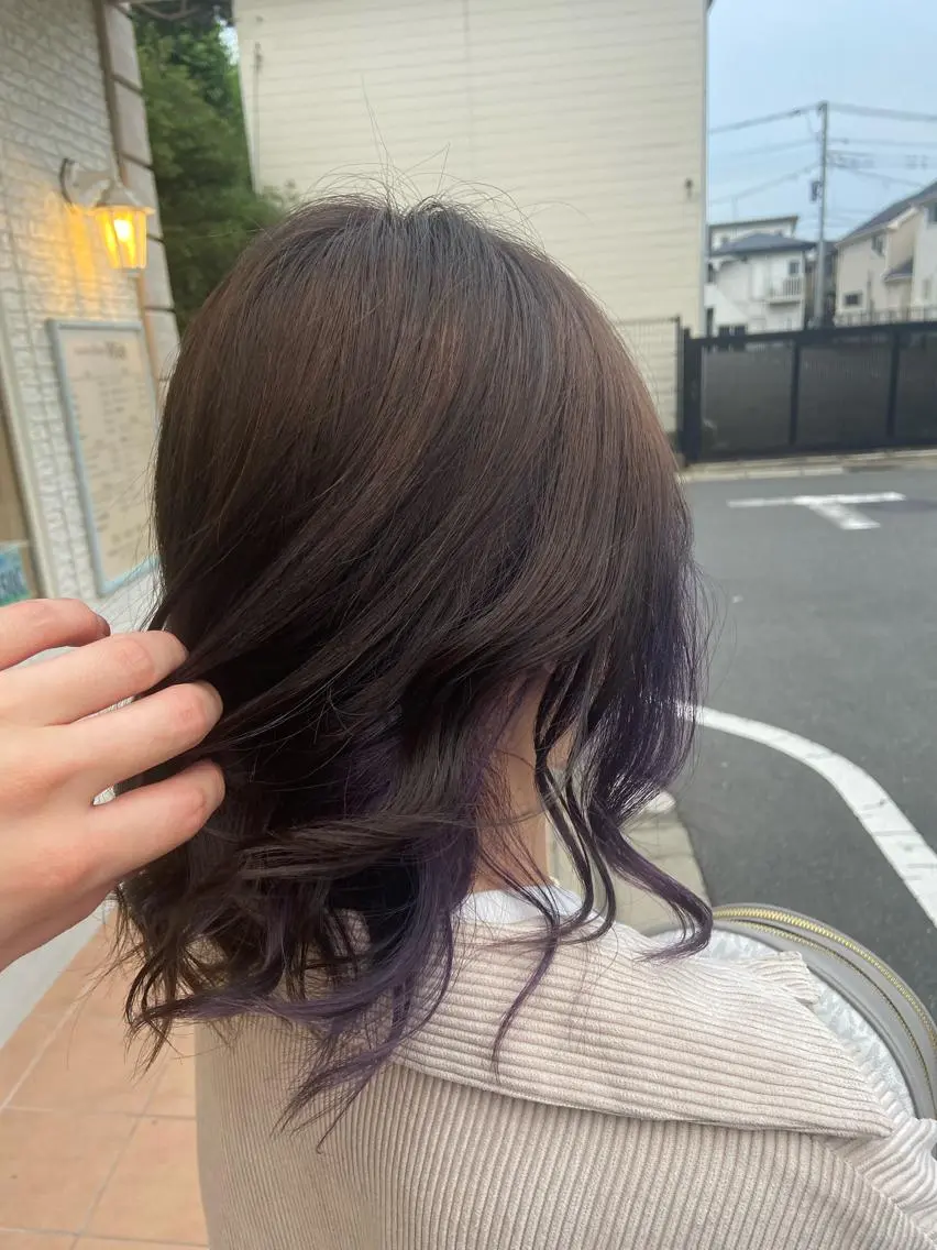 ミディアム カラー 🪼高評価🪼 💎柴崎の藤咲💎のヘアスタイル