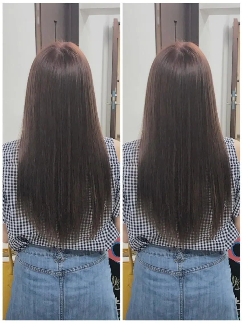 ロング カラー アッシュ ピンクカラー ピンクアッシュ ヤナ マネージャーのヘアスタイル