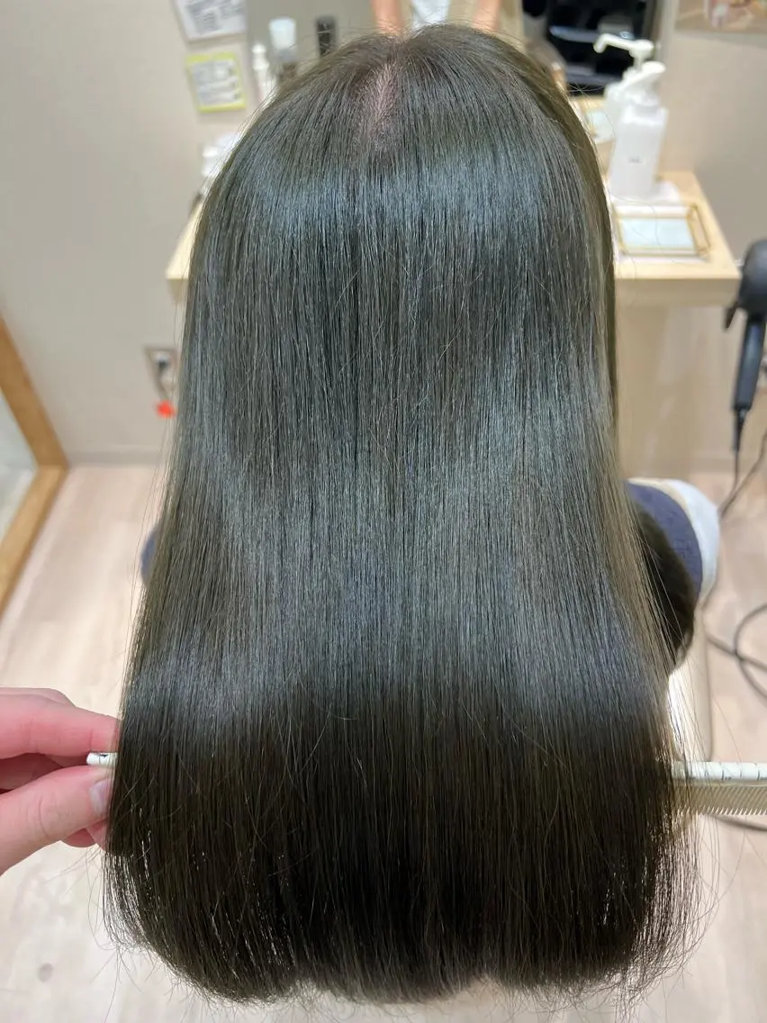 セミロング カラー トリートメント 外国人対応 佐久間のヘアスタイル